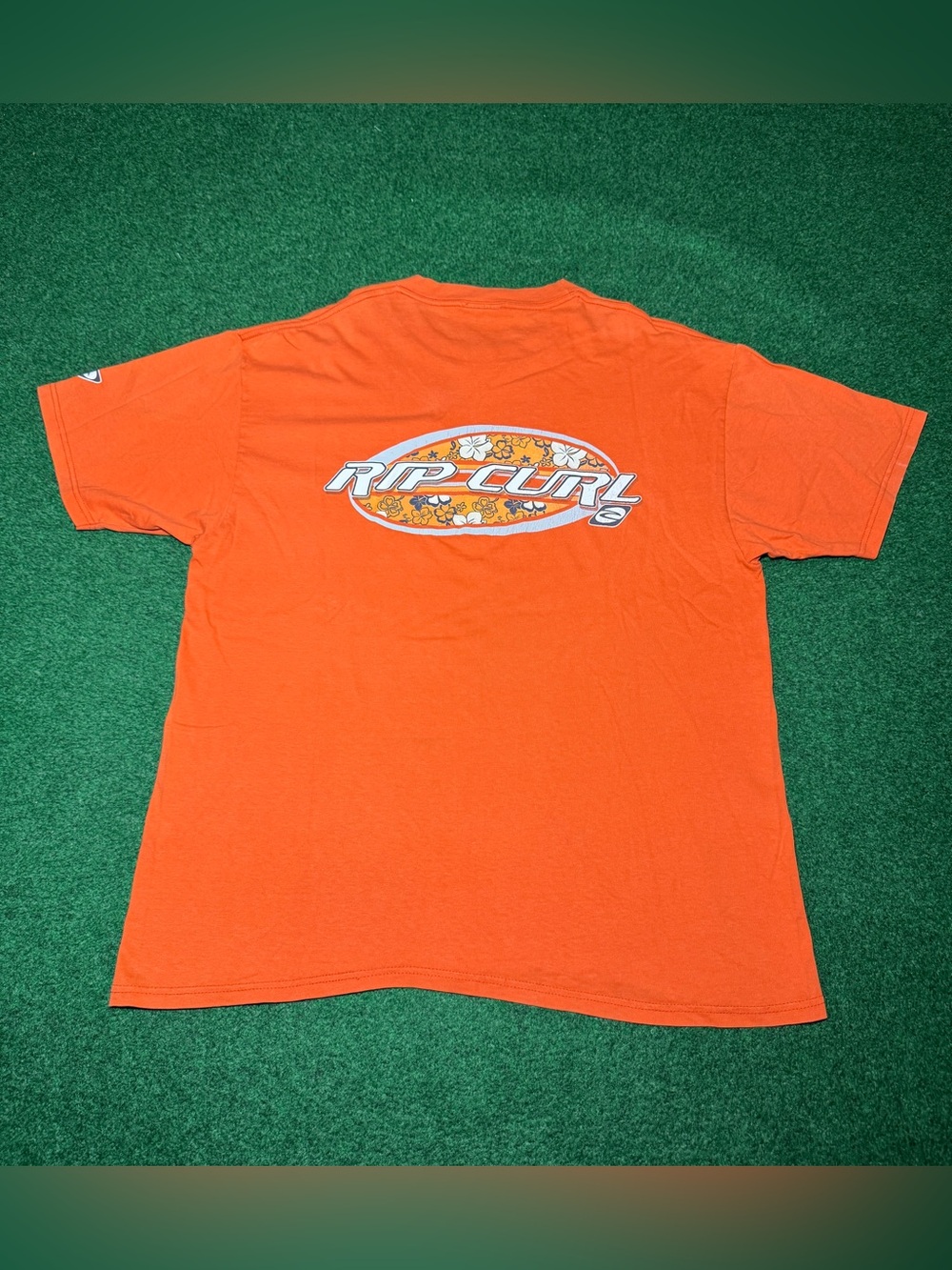 Rip Curl Vintage Surf T Shirt Surfing XL 90s Orange Shirt Logo Graphic